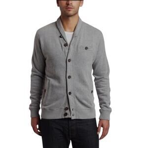 Ted Baker London Men’s Gray Berden Shawl Collar Cardigan Knit Sweater Size 3 (M)